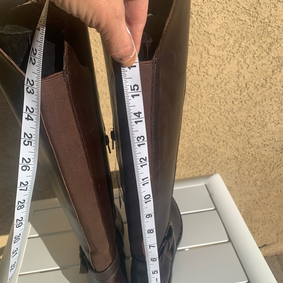 NWT INC International Concepts dark brown leather tall boots size 6.5M - Picture 5 of 16